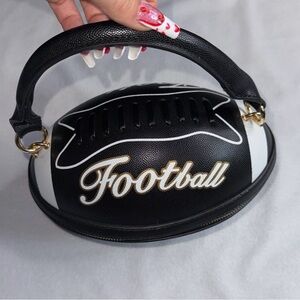 Black Football-Shaped Handbag